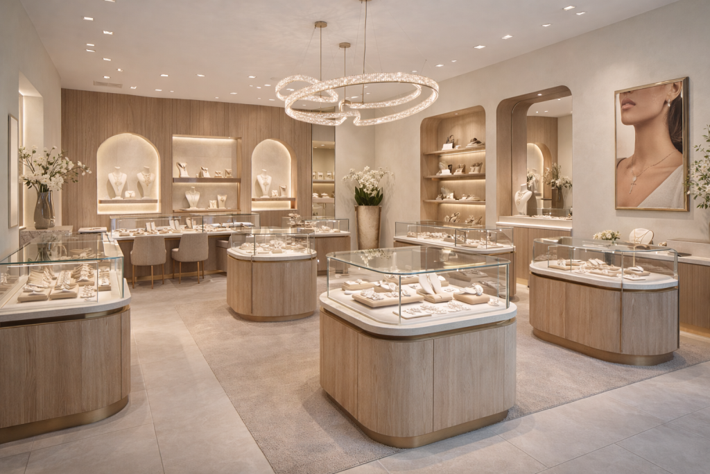 Arredi banchi ed espositori per Gioelleria