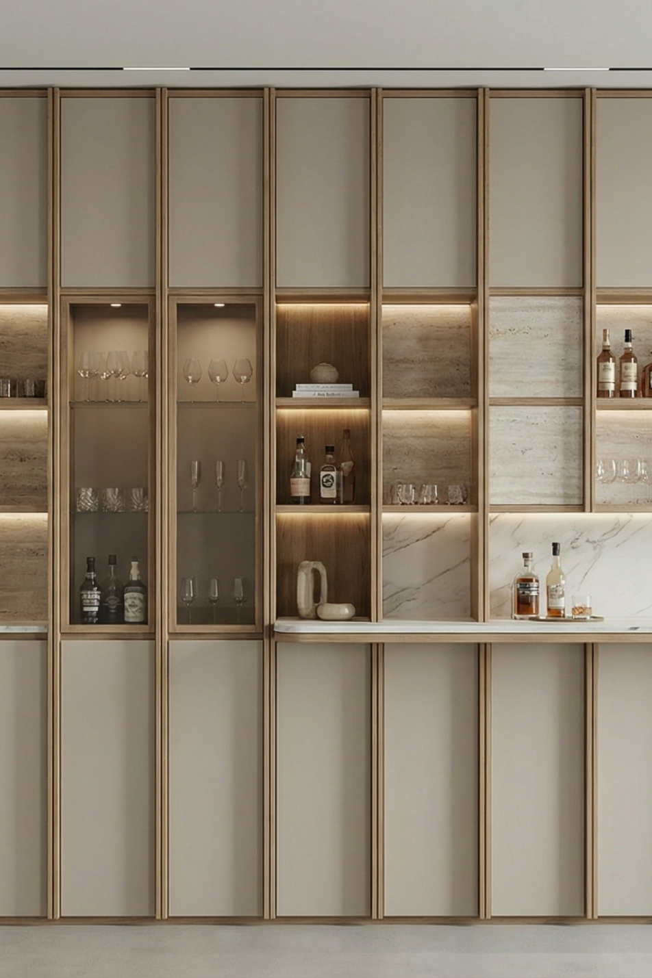 retro banco attrezzato bottiglieria bar