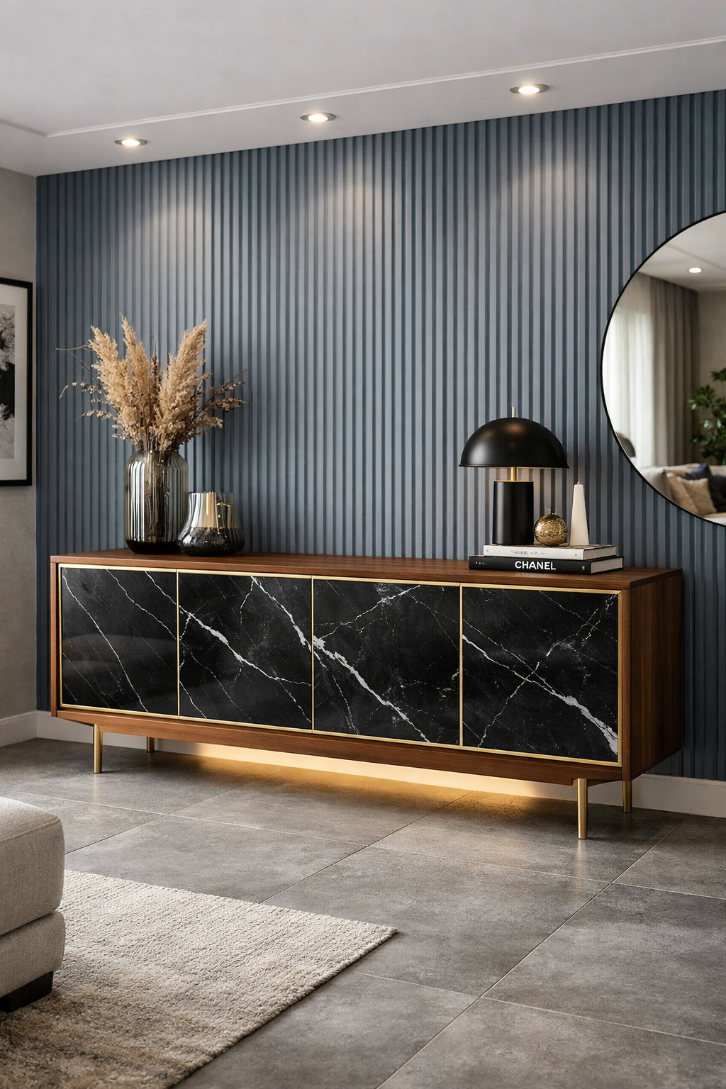 madia marmo nero e oro parete carta da zucchero pavimento in cemento